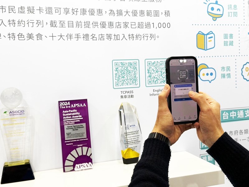 訪客參與線上集章活動體驗台中通APP